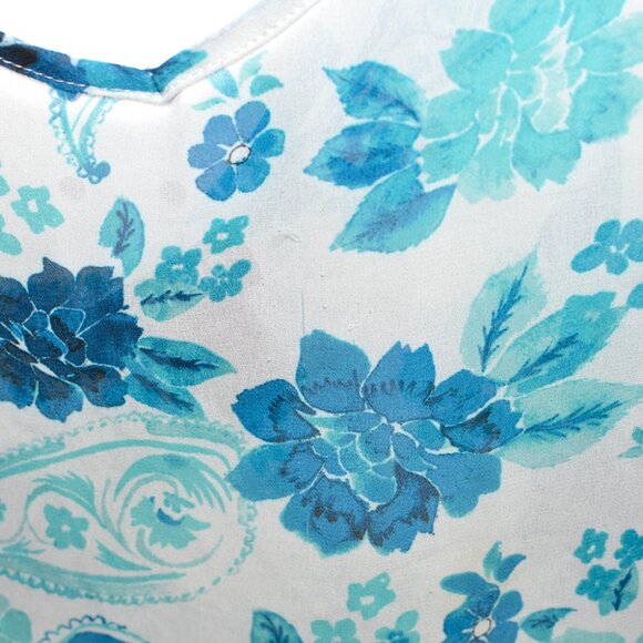 Plus Size Torrid 5 Turquoise Paisley Chiffon Hi-Lo Tunic Tank Top Blouse - Picture 8 of 9